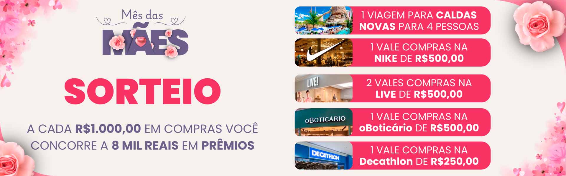 Dias das Mães banner desktop